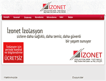 Tablet Screenshot of izonet.com.tr